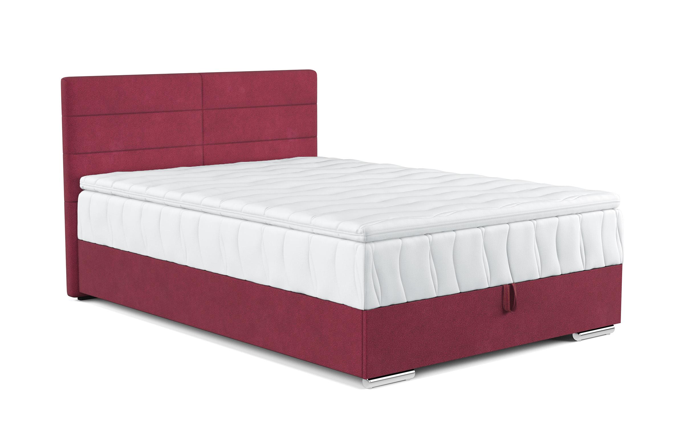 Krevat dopio Boxspring + shtresë dysheku Vindi 140/200, bordo  5